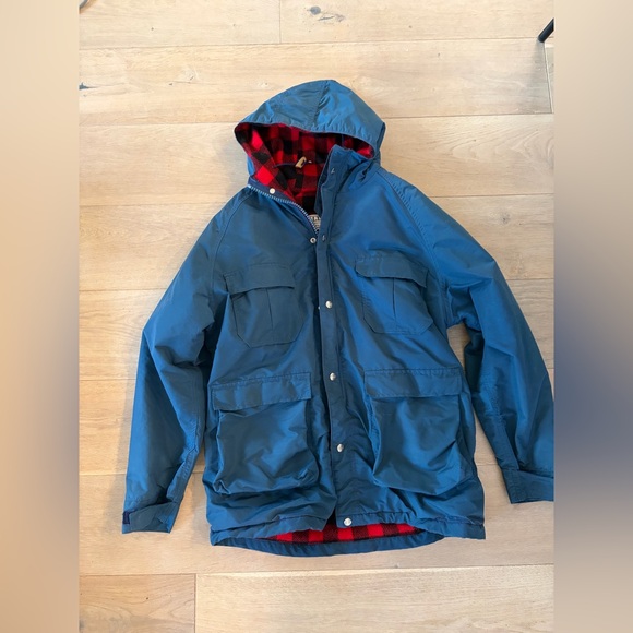 L.L. Bean Jackets & Blazers - LL Bean vintage made in USA wool nylon Baxter State Park buffalo plaid check - L